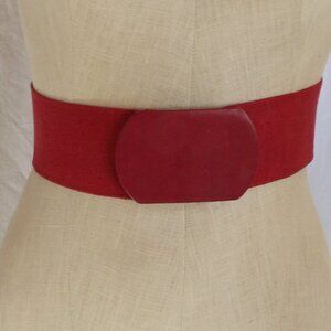 Vintage Red Leather Shop Belt